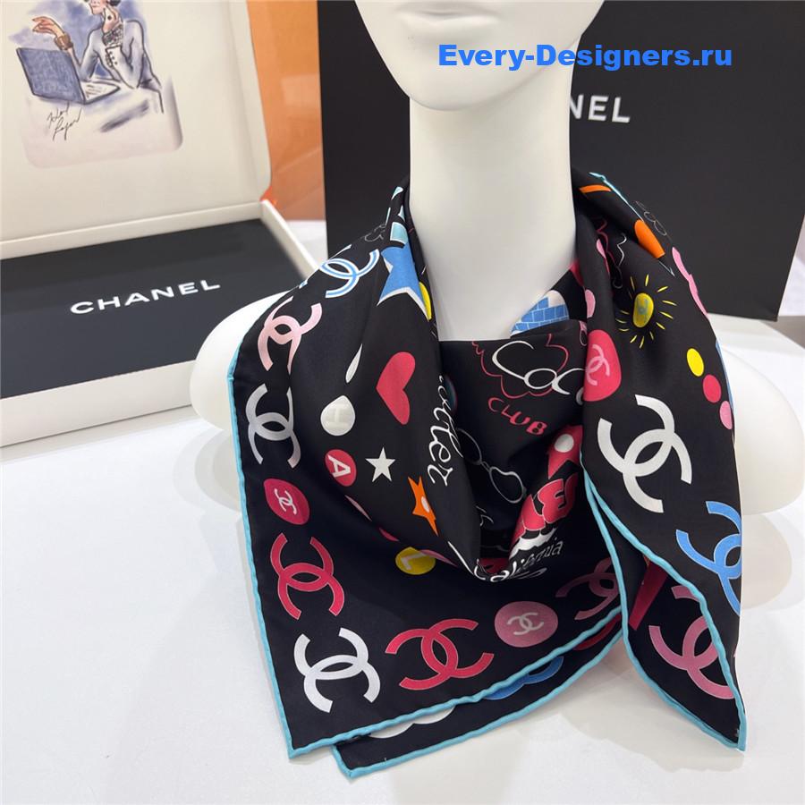 Ch**el cc print silk scarf