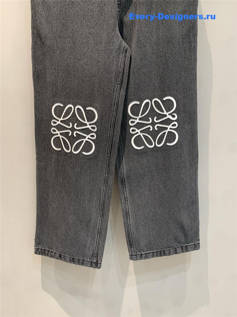 L0ew* grey anagram baggy jeans