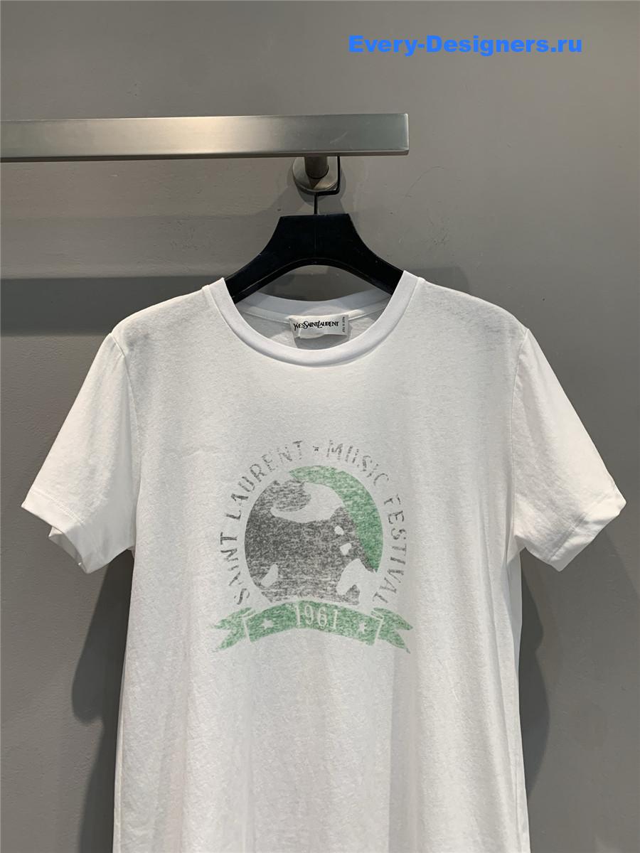 Sa1nt Lau*nt white t-shirt