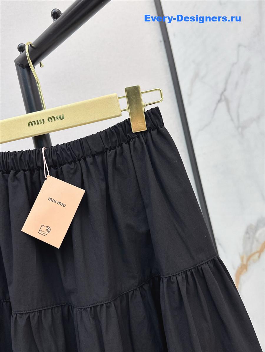 Miu Miu Black Lace Patchwork Skirt