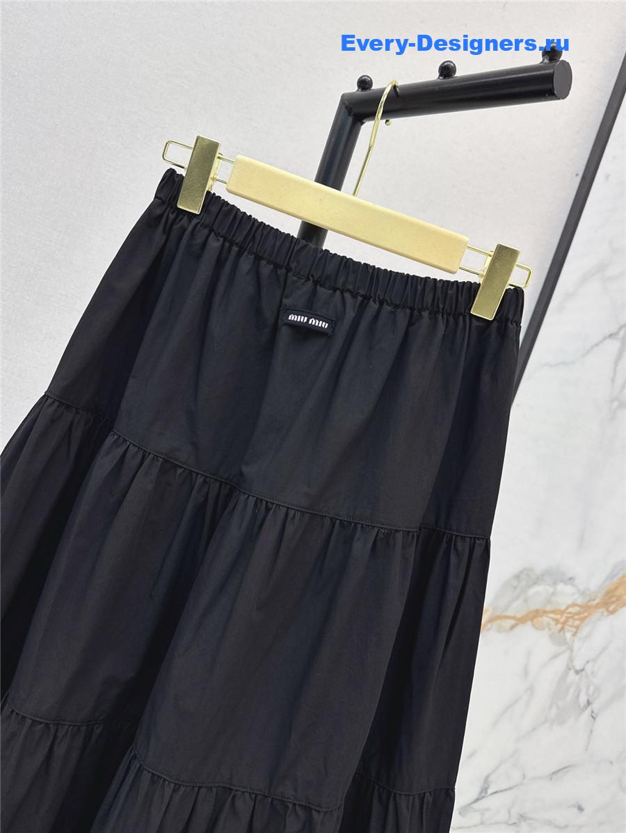 Miu Miu Black Lace Patchwork Skirt