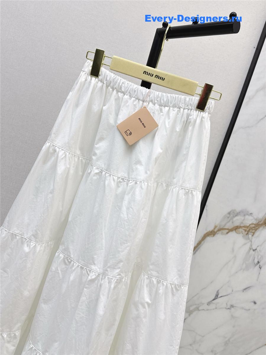 Miu Miu White Lace Patchwork Skirt