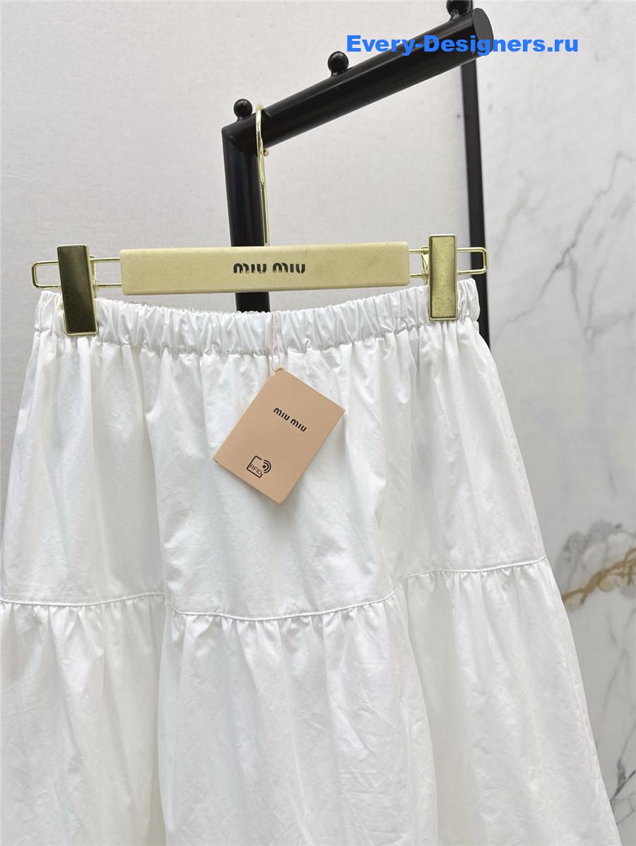 Miu Miu White Lace Patchwork Skirt