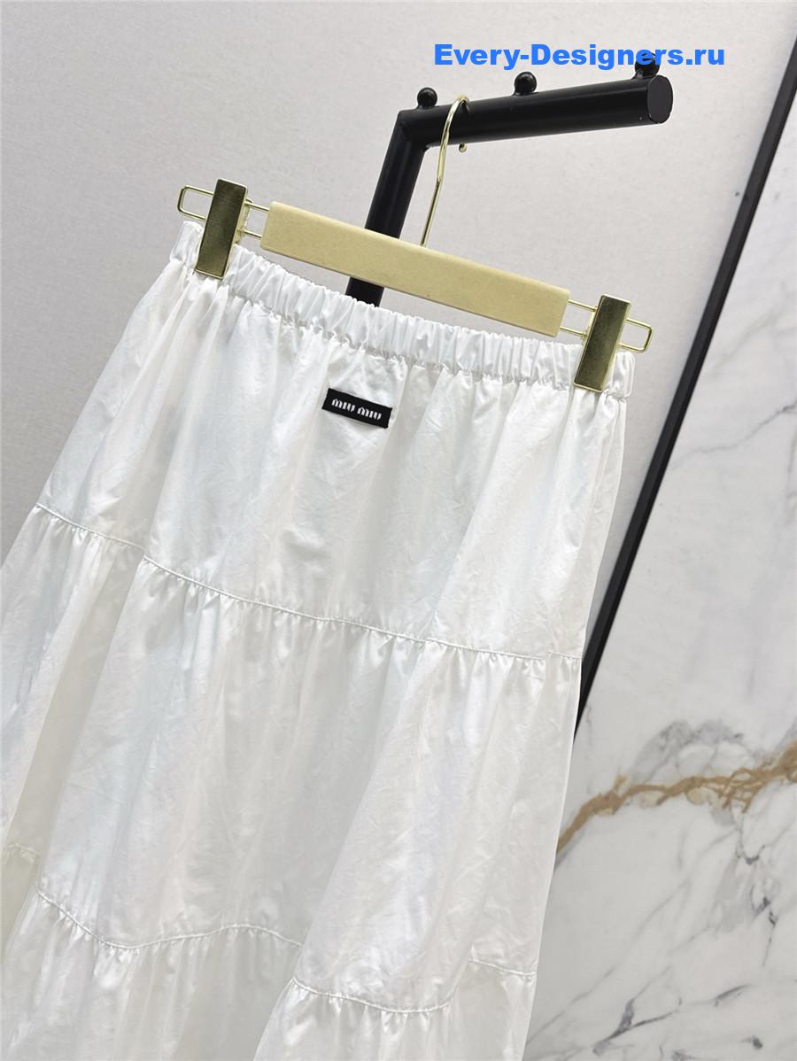 Miu Miu White Lace Patchwork Skirt