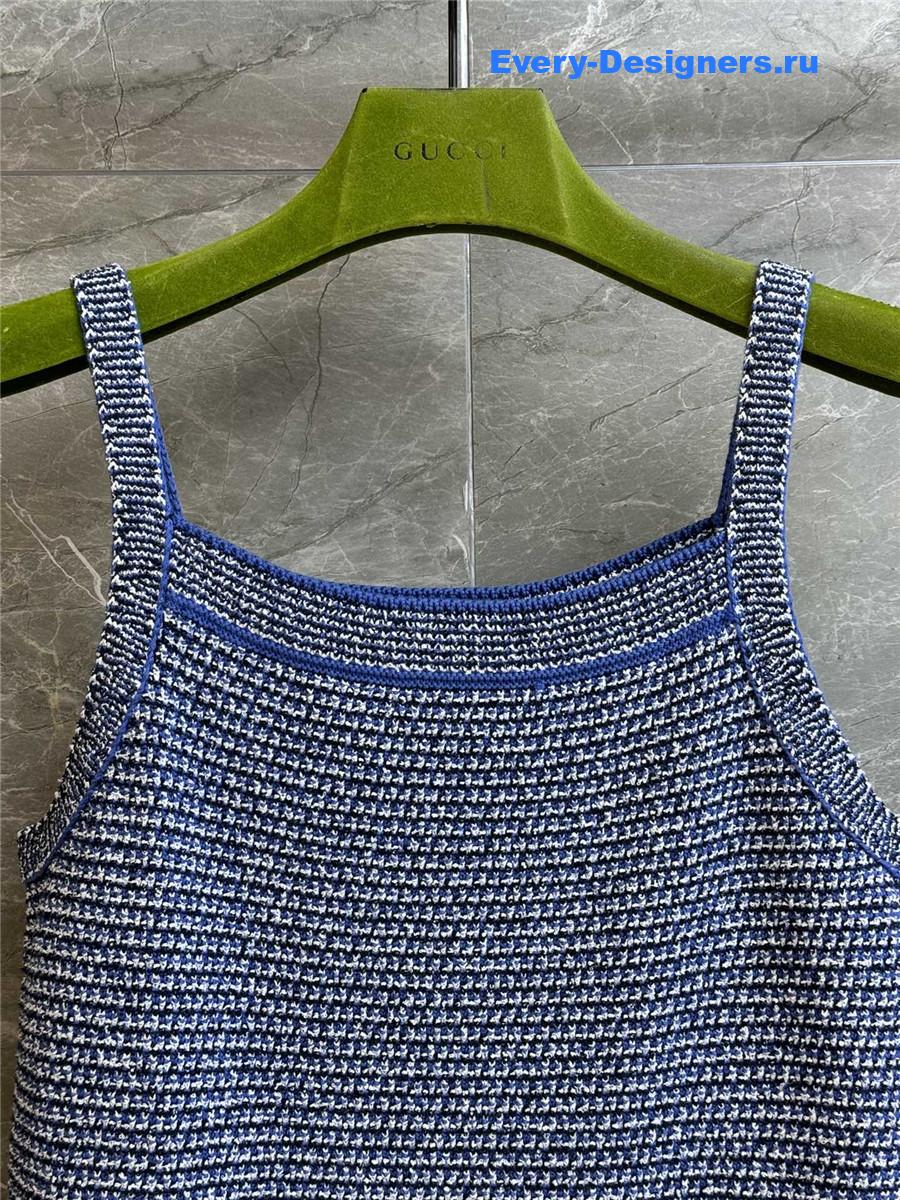 Gvc*1 striped bouclé mini dress