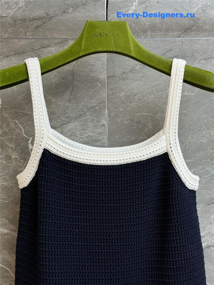 Gvc*1 navy crochet mini dress