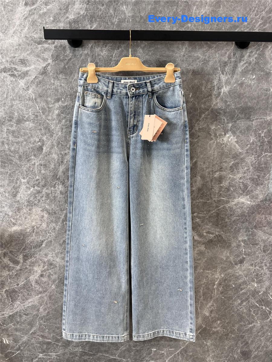 Miu Miu Rhinestone Jeans