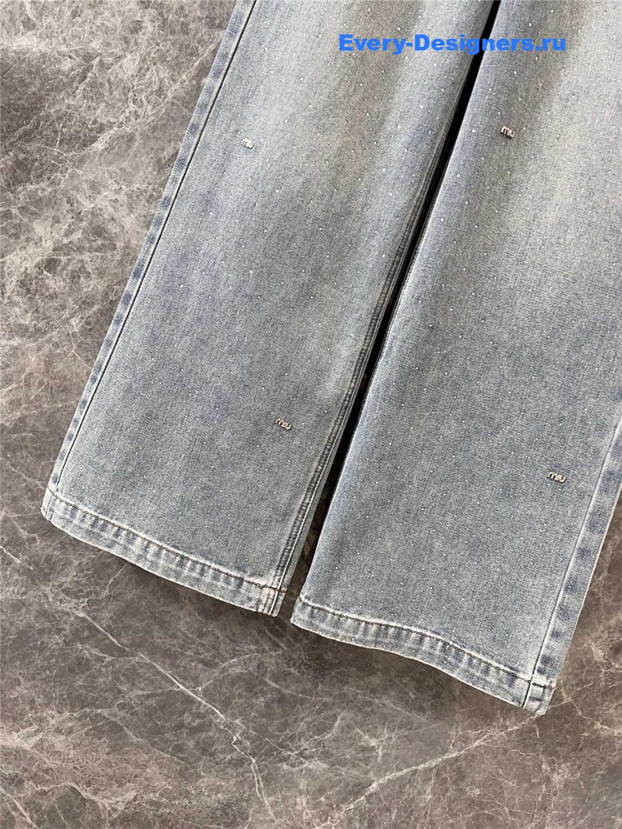 Miu Miu Rhinestone Jeans