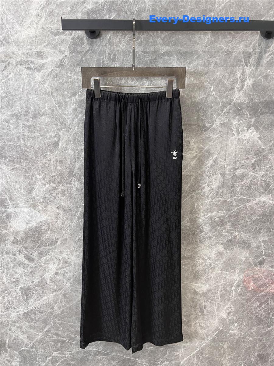 D10r bee embroidered black trousers