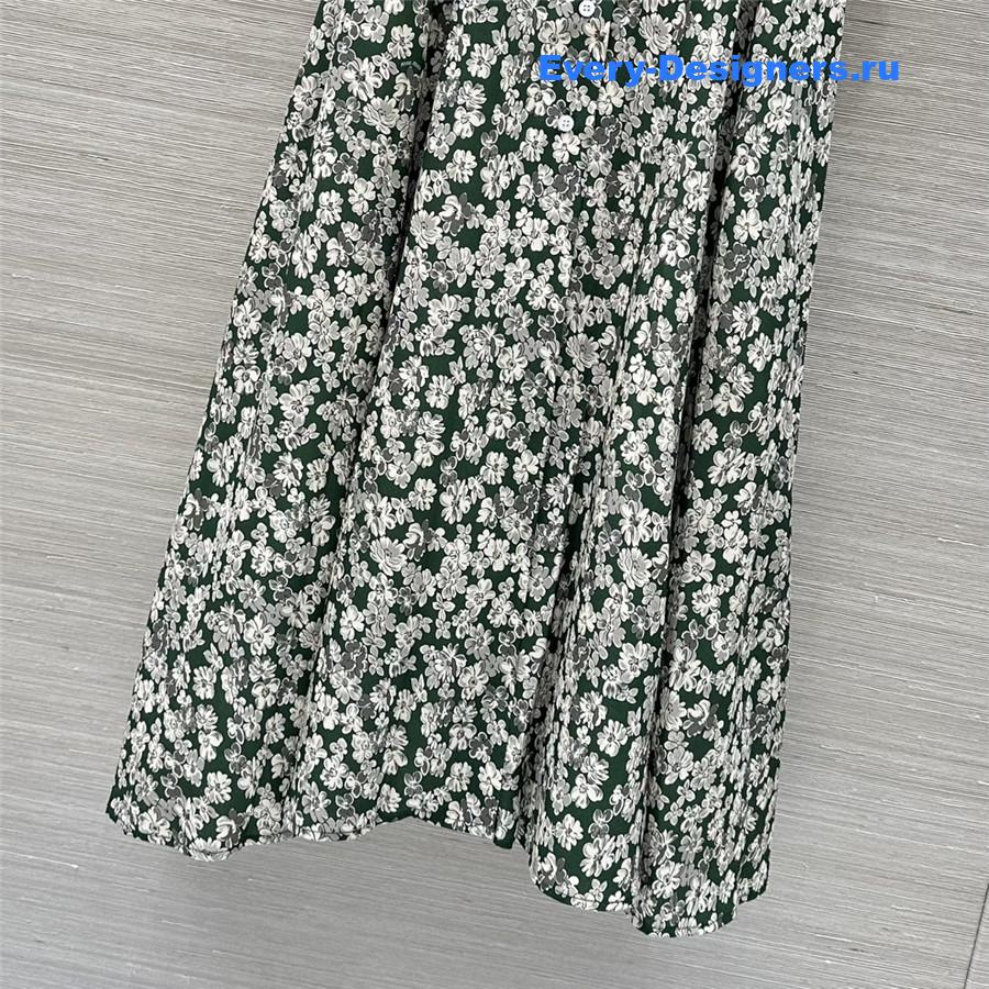 Miu Miu Floral Puff Sleeve Dress