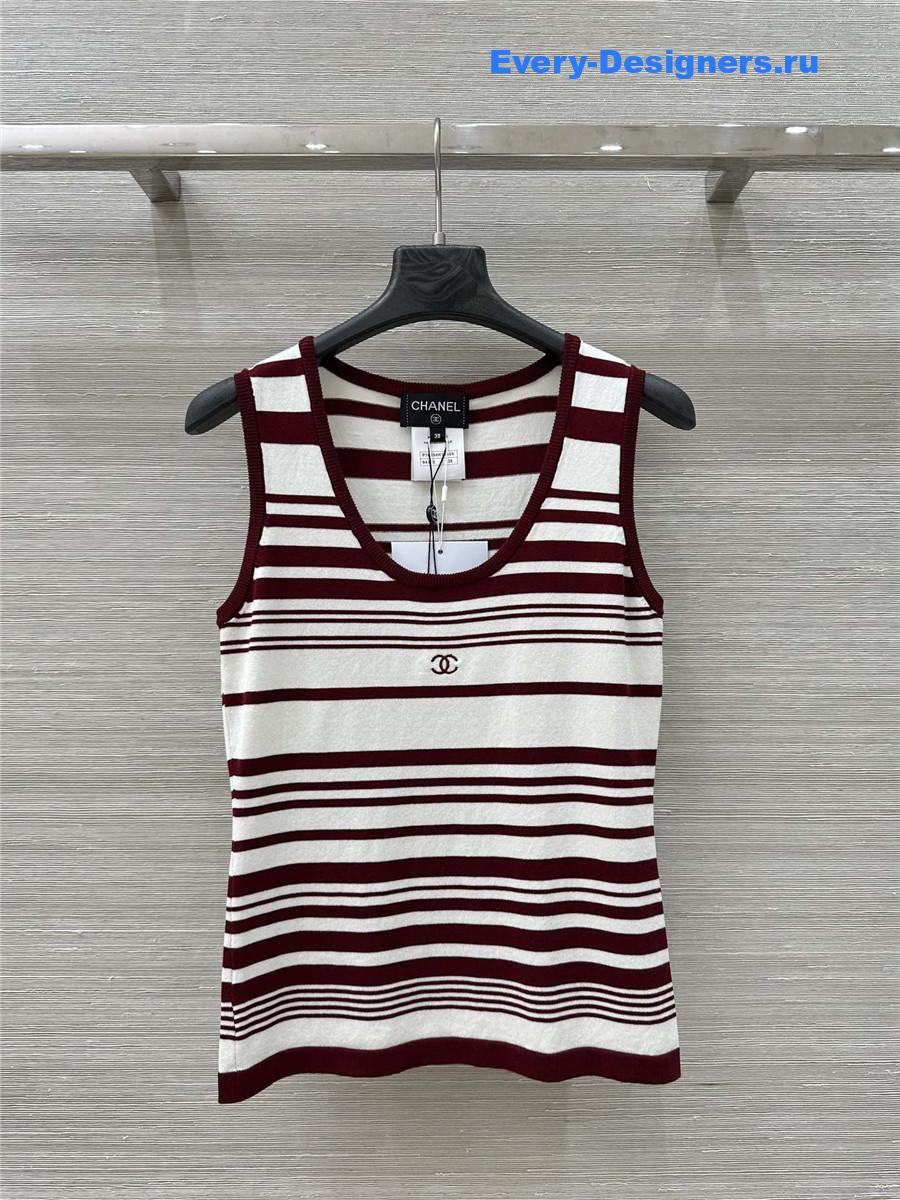 Ch**el burgundy knit vest