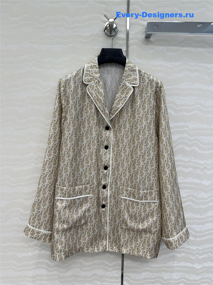 D10r oblique silk shirt