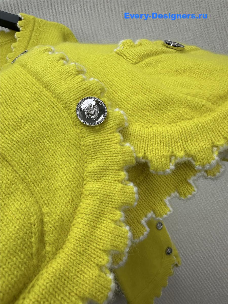 Ch**el yellow lace cardigan