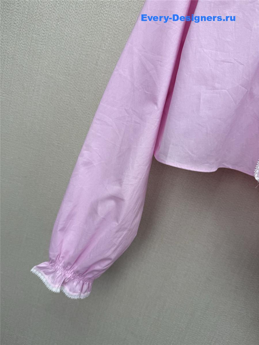 Pra*a pink embroidery shirt