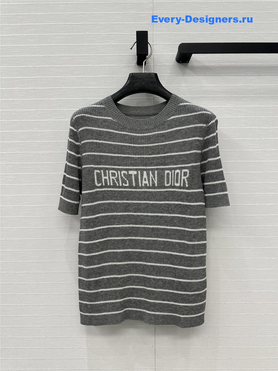 D10r logo jacquard knit top