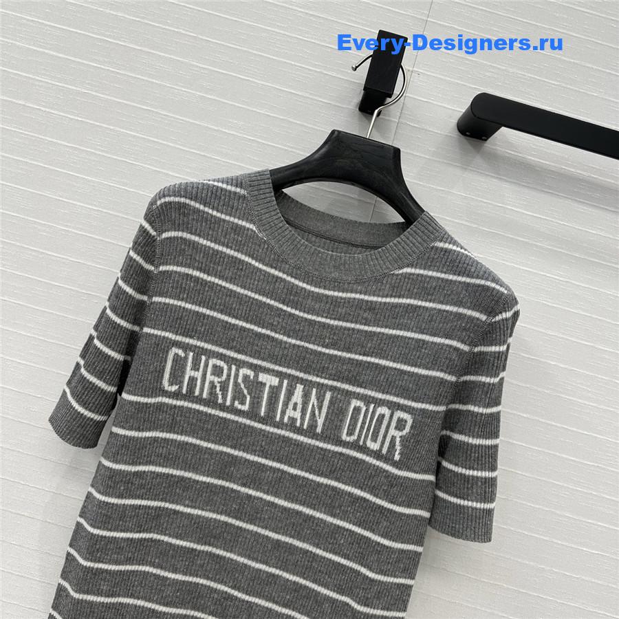 D10r logo jacquard knit top