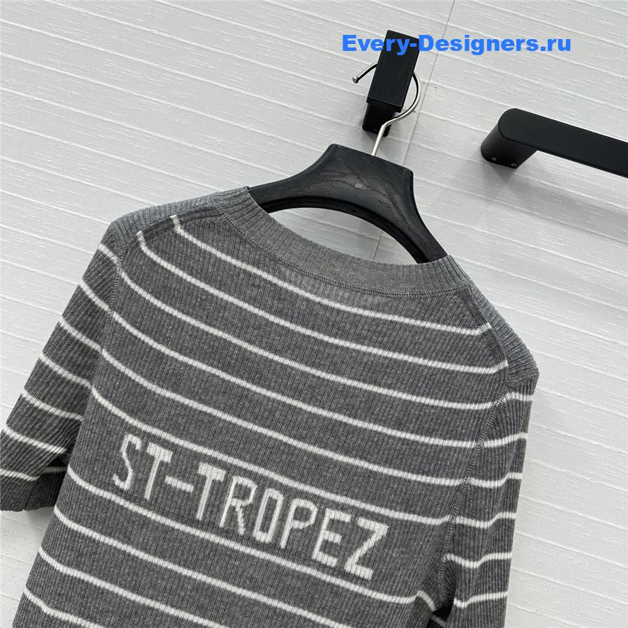 D10r logo jacquard knit top