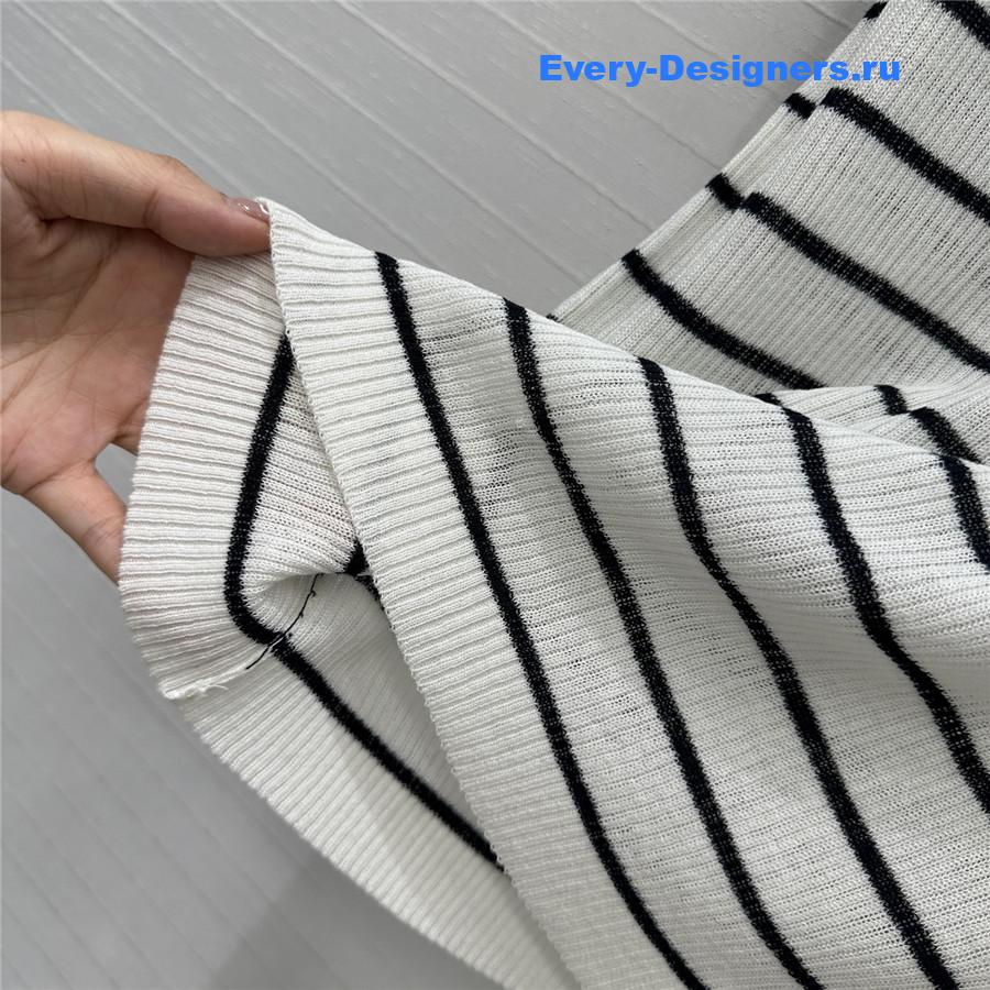 D10r white linen knit top