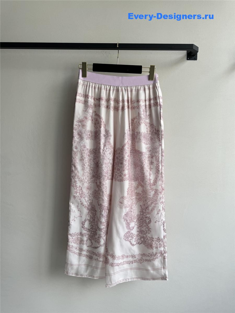 H**me5 pink silk floral pants