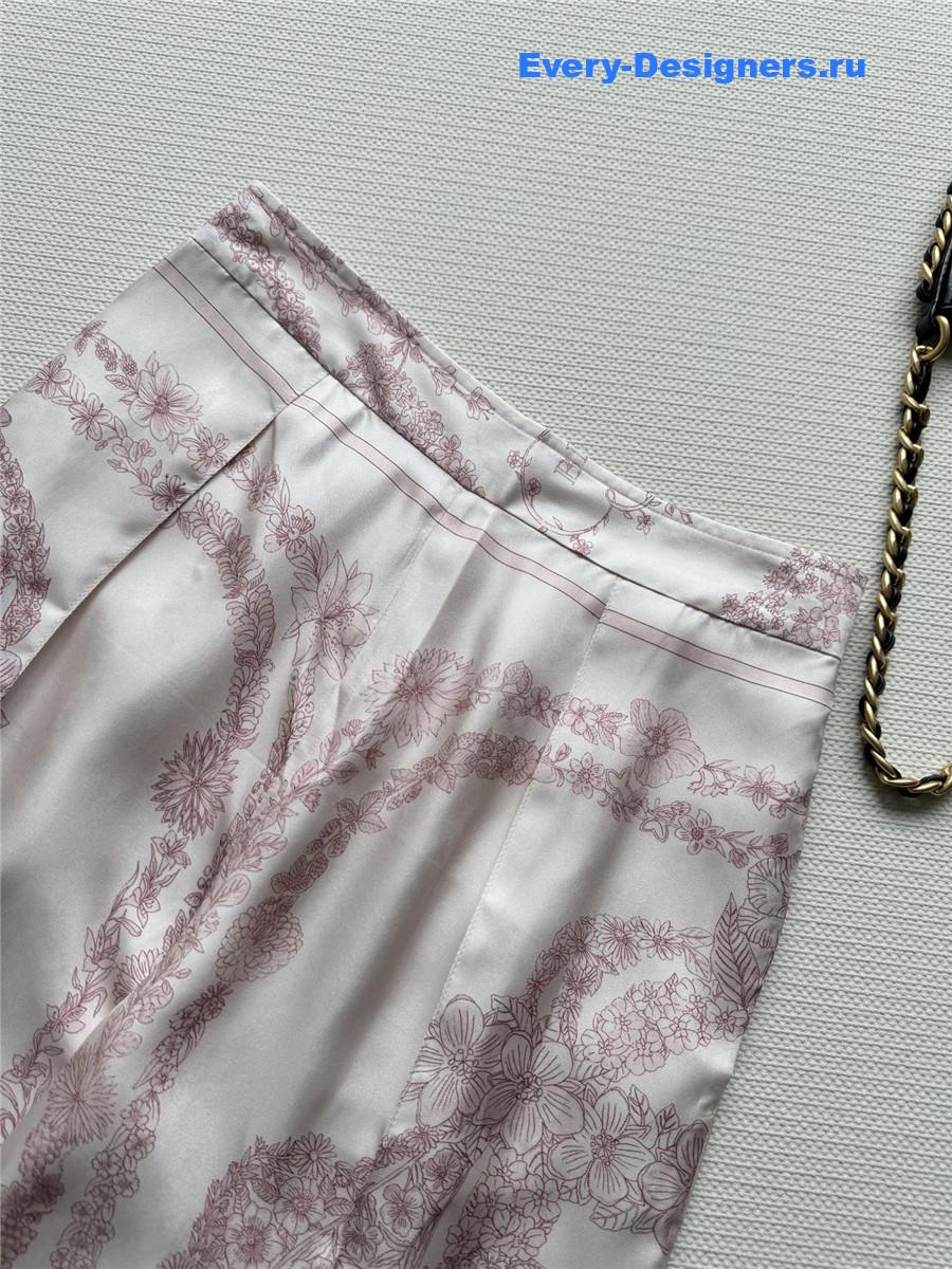 H**me5 pink silk floral pants