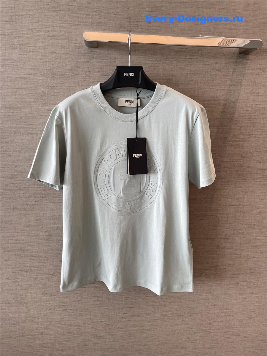 F**di ff light green crew neck short sleeves