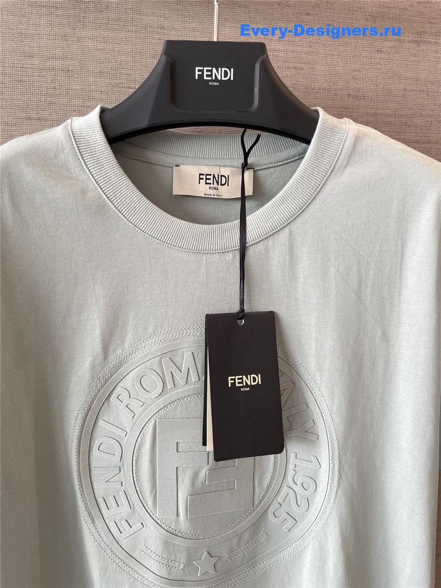 F**di ff light green crew neck short sleeves