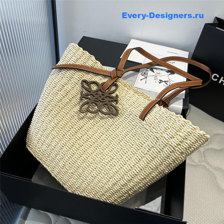 L0ew* straw beach tote bag