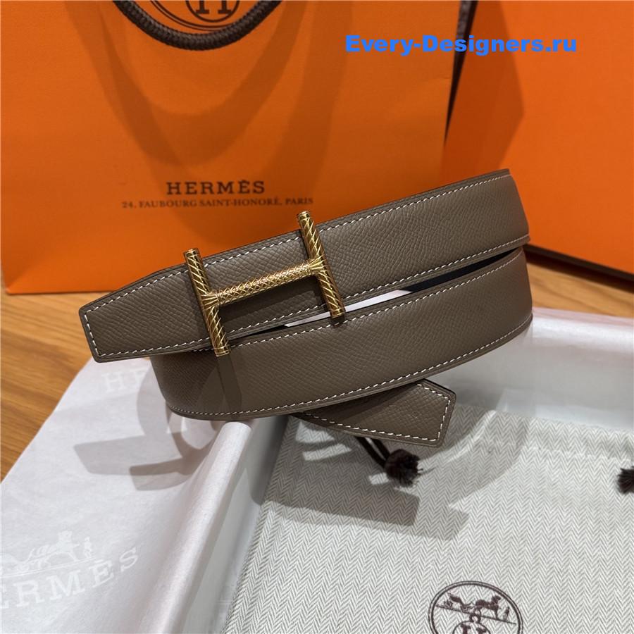 H**me5 hisseo grey leather belt