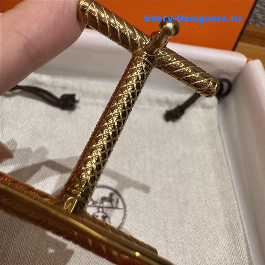 H**me5 hisseo grey leather belt