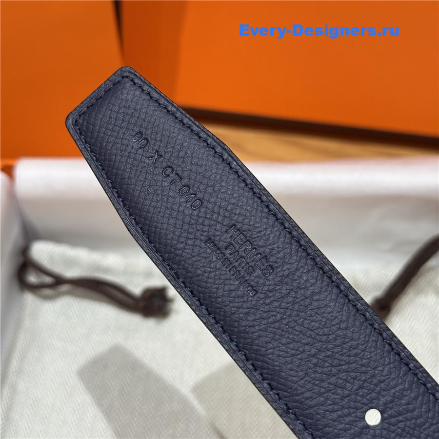 H**me5 hisseo dark blue leather belt