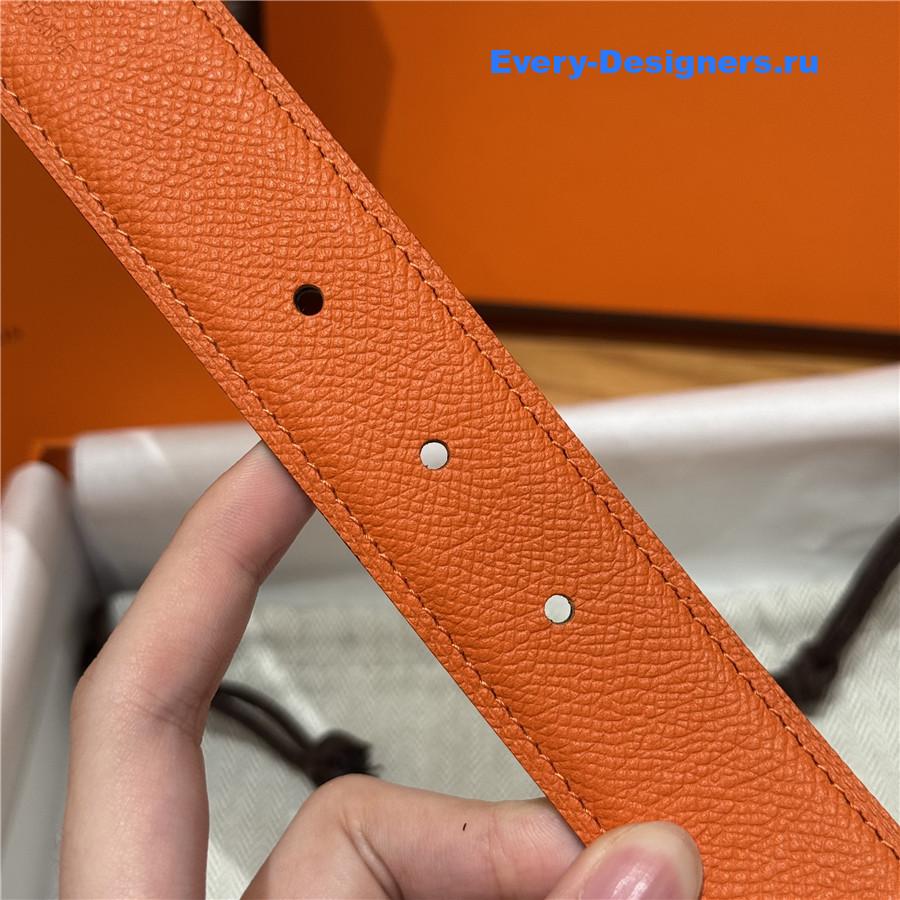 H**me5 hisseo orange leather belt