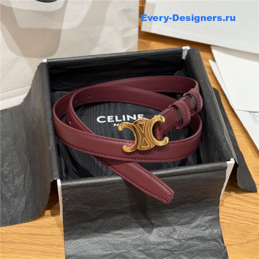 Ce1i*e arc de triomphe burgundy belt