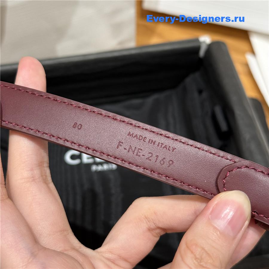 Ce1i*e arc de triomphe burgundy belt