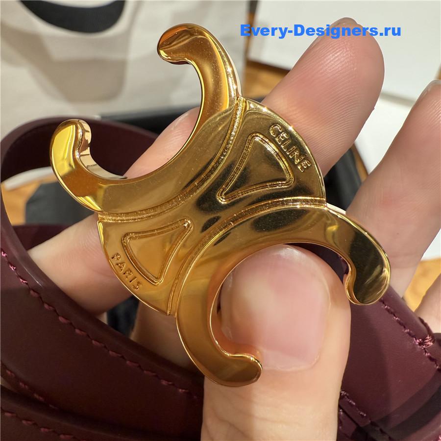 Ce1i*e arc de triomphe burgundy belt