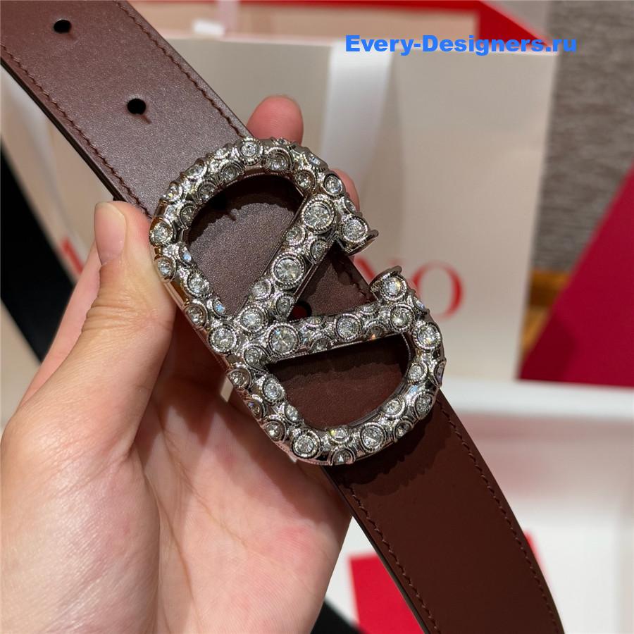 Va1e*ntin0 vlogo burgundy belt