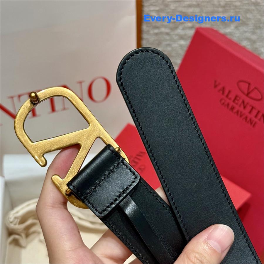 Va1e*ntin0 gold vlogo black belt