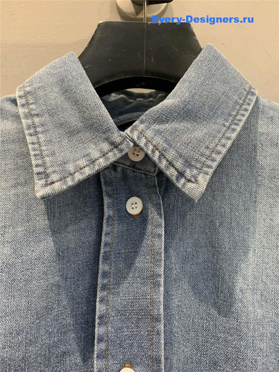 Miu Miu Cropped Denim Shirt