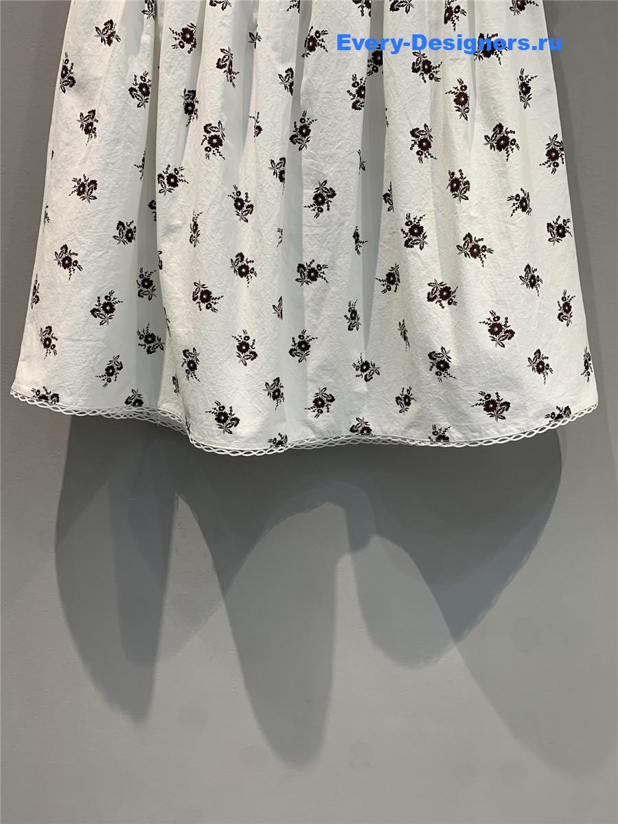 Miu Miu Printed Poplin Skirt