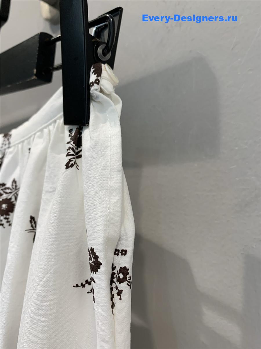 Miu Miu Printed Poplin Skirt