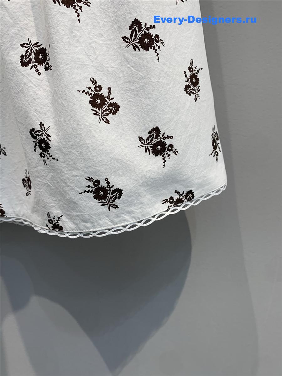 Miu Miu Printed Poplin Skirt