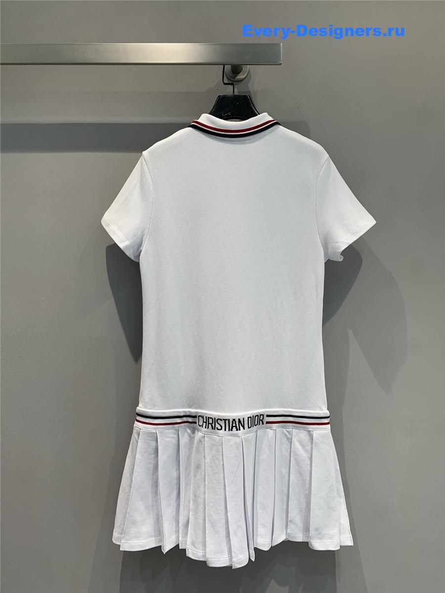 D10r vibe polo knit minidress in white