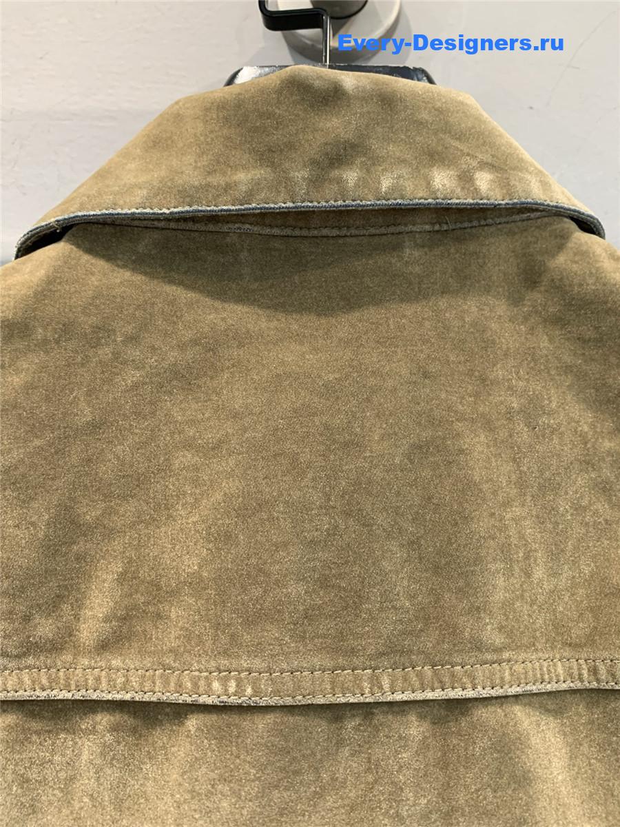 Miu Miu Tobacco Brown Chambray Vest