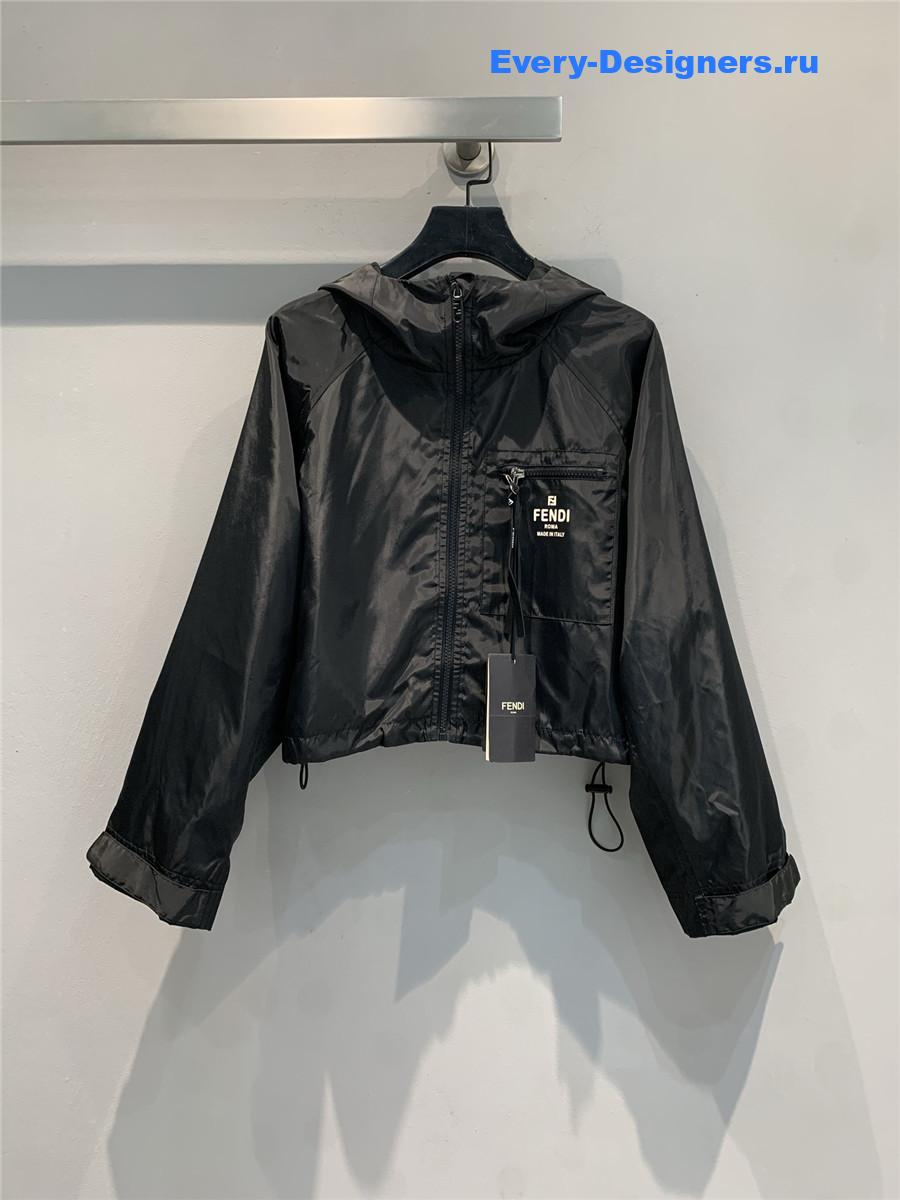 F**di logo-print jacket black