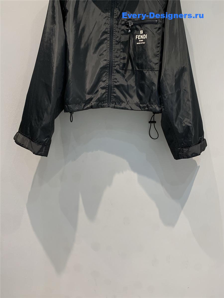 F**di logo-print jacket black