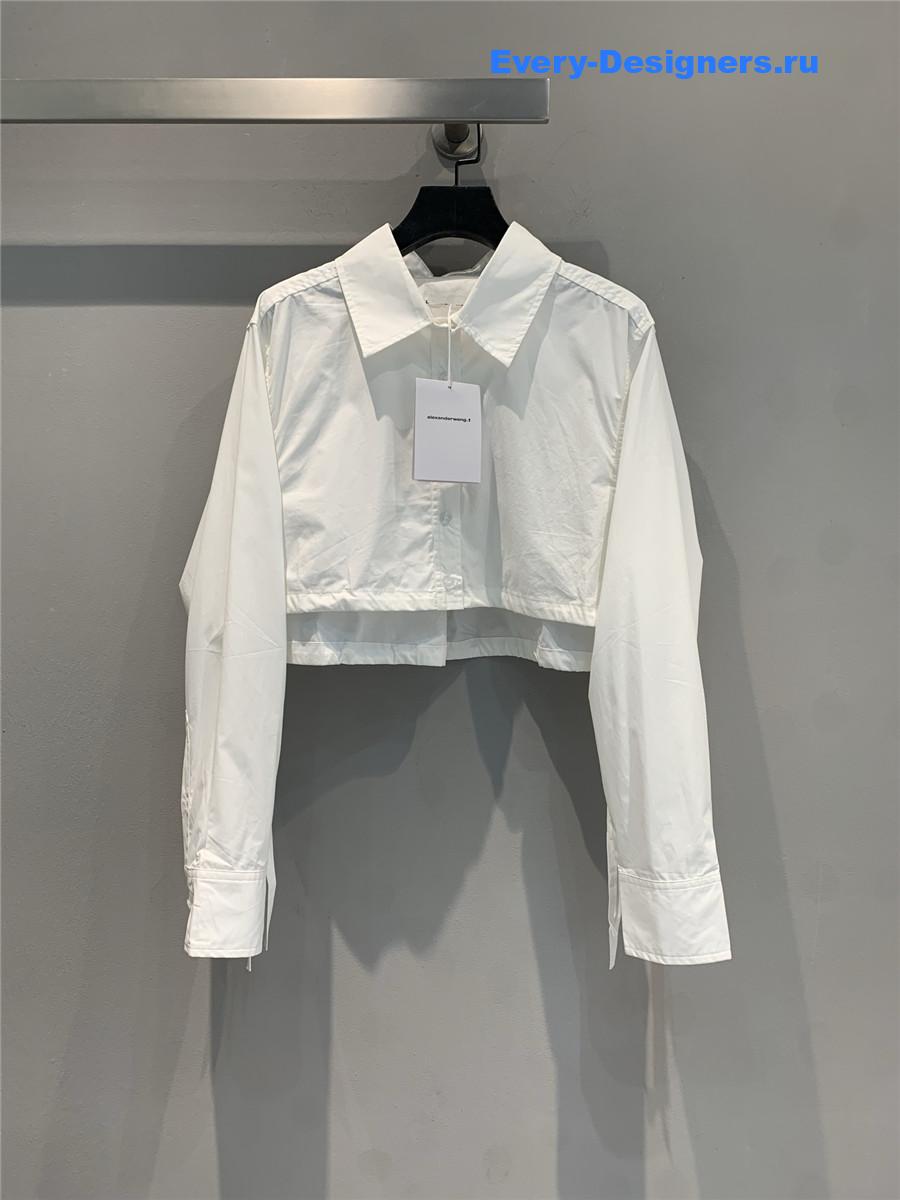 A1exa*der wang white cropped shirt