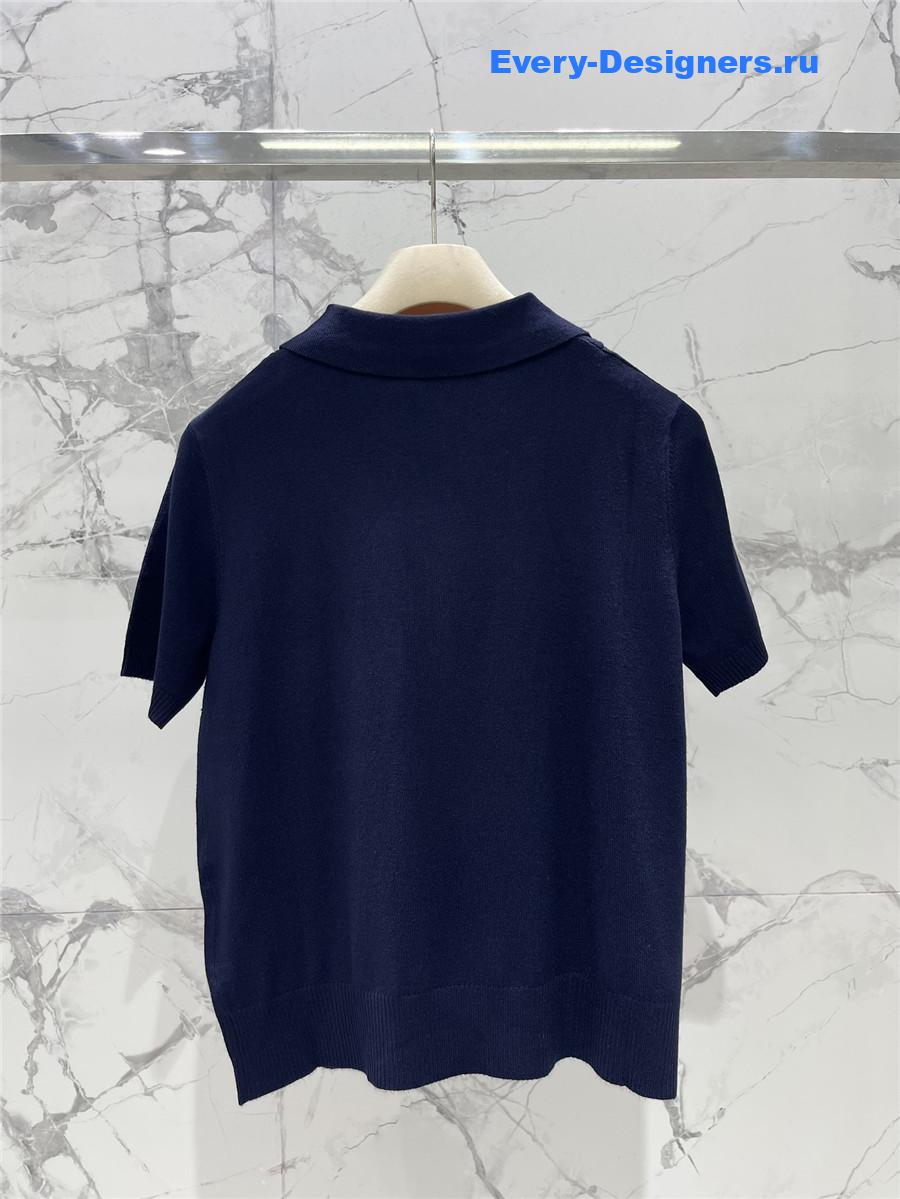 Miu Miu Navy Polo Sweater