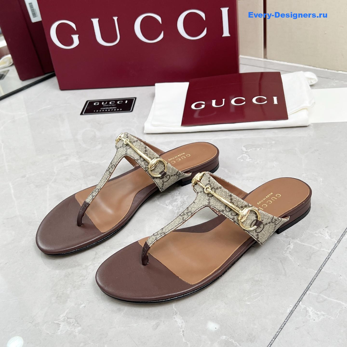 Gvc*1 blondie gg canvas thong sandals