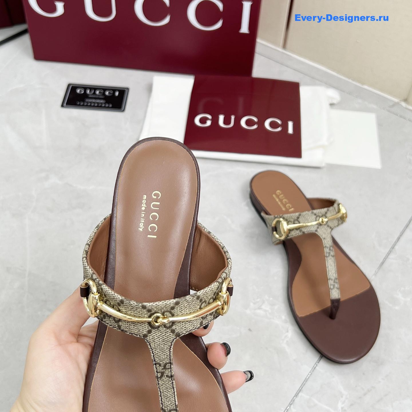 Gvc*1 blondie gg canvas thong sandals