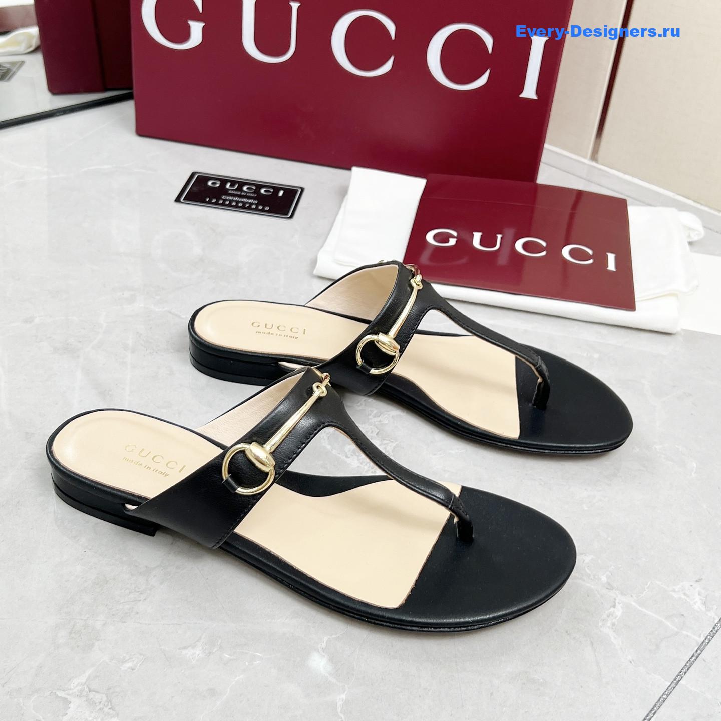 Gvc*1 blondie black gg thong sandals