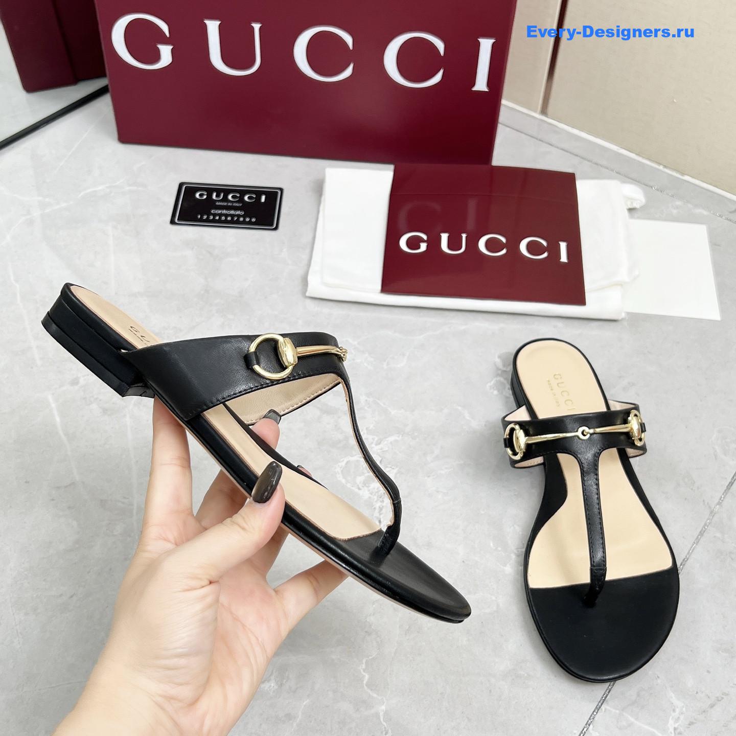 Gvc*1 blondie black gg thong sandals